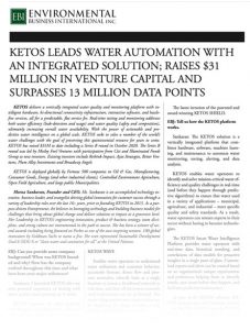 Environmental Business International Water Report KETOS