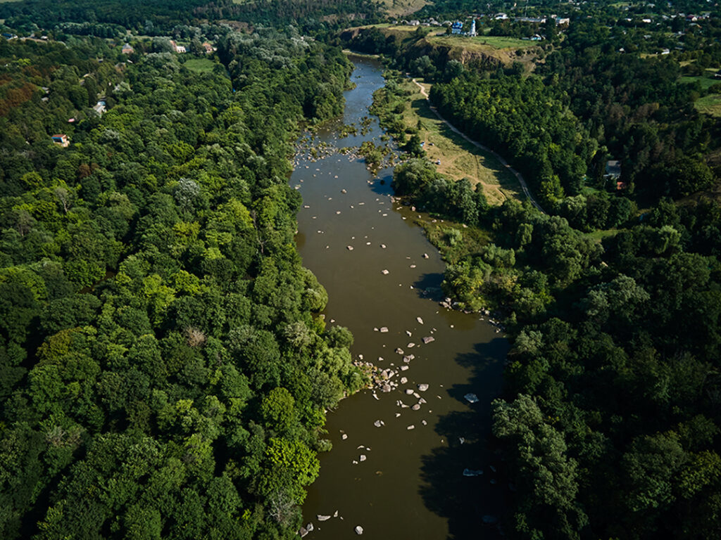 aerial view of southern bug river and granite moun 2025 01 07 18 16 03 utc