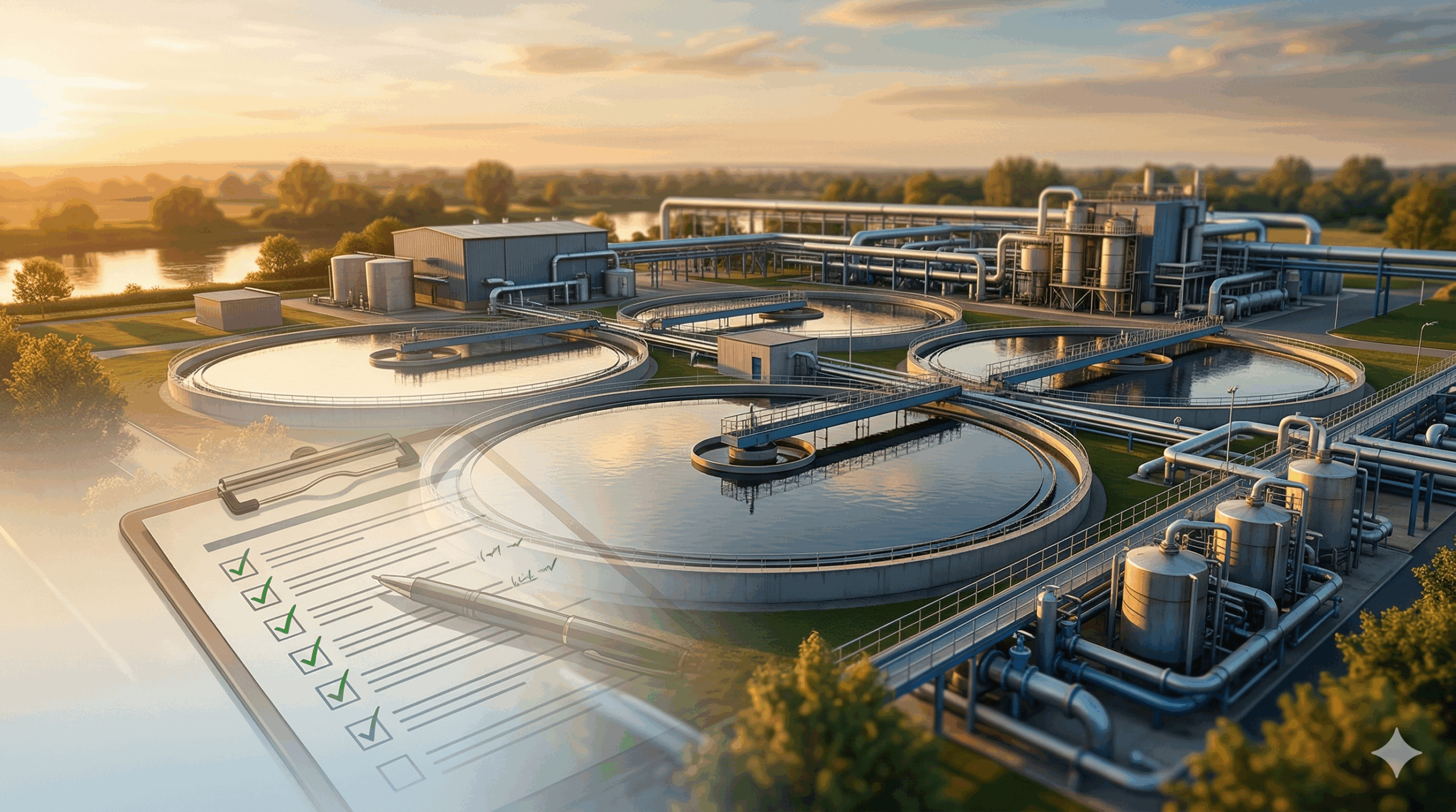 Water treatment facility representing utility compliance with EPA PFAS drinking water regulations