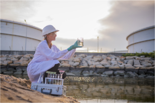 Kelp Lab 2 Scientist Doing Water Analysis